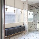 Eclectic living space with vibrant furniture and textures