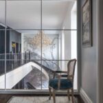 Modern rustic kitchen with exposed brick wall