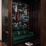 Zen-inspired balcony with seating and plants